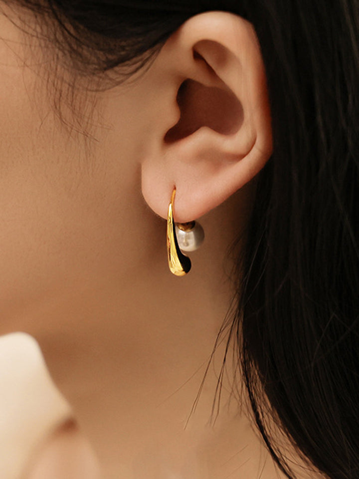 Перлени обеци във формата на фенер 