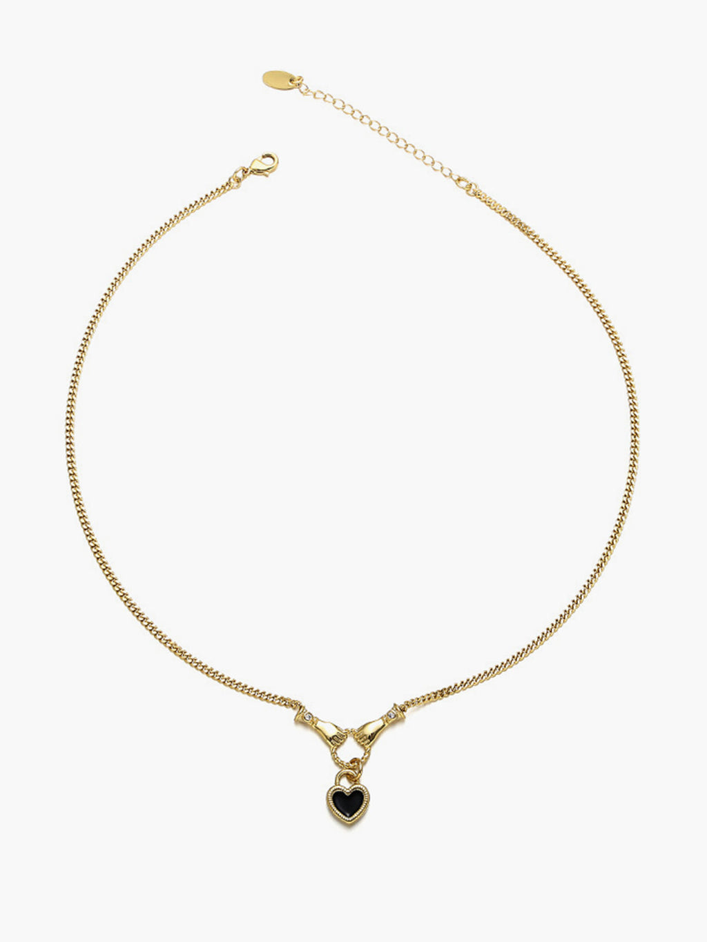 Hands Heart Pendant Necklace — Svelte Chic