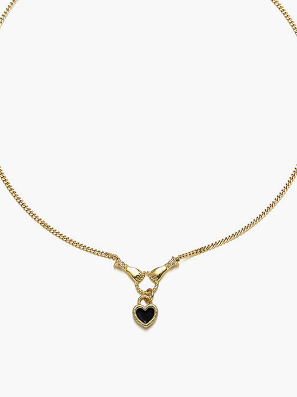 Hands Heart Pendant Necklace — Svelte Chic