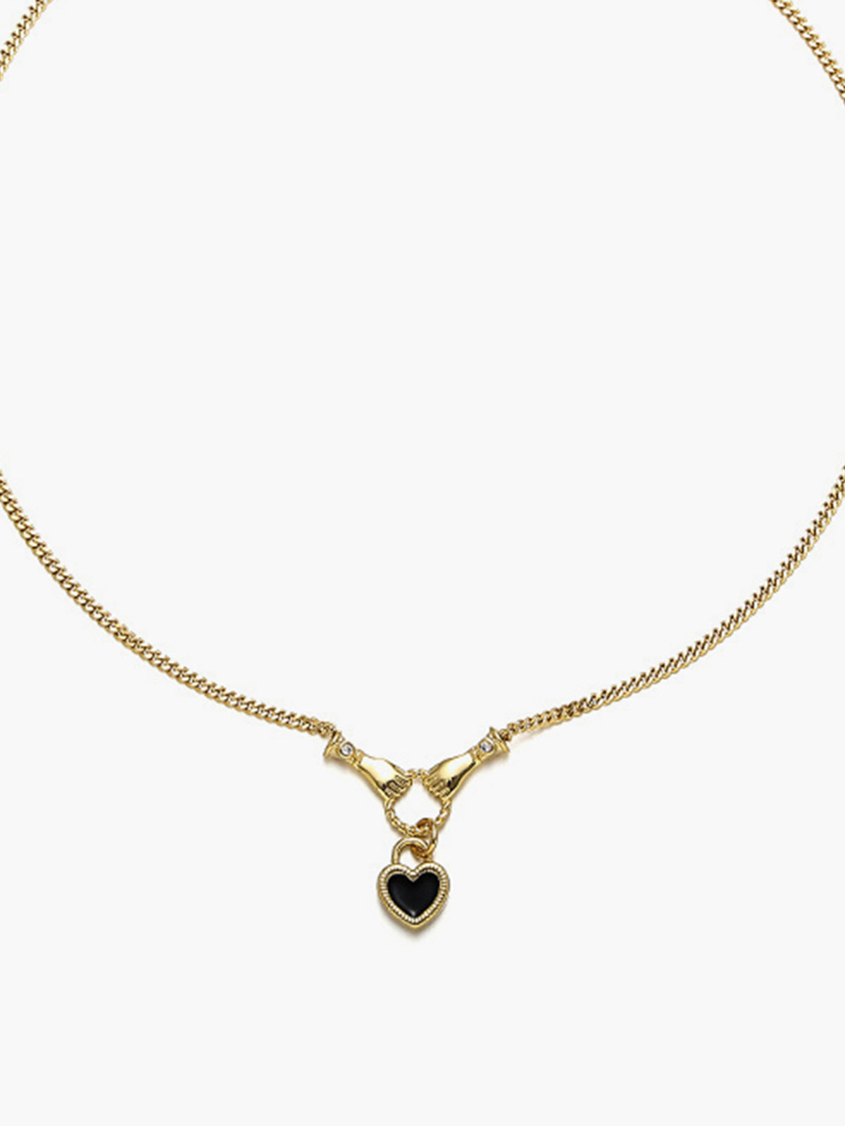 Hands Heart Pendant Necklace — Svelte Chic