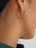 Triple Layer Hoop Earrings in Gold — Svelte Chic