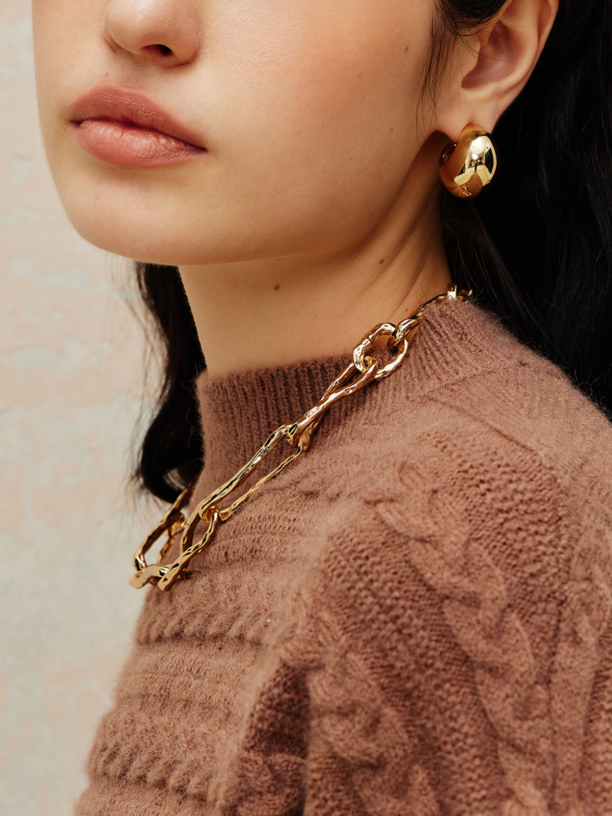 Chunky Chain Necklace, 43 cm — Svelte Chic