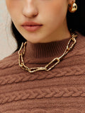 Chunky Chain Necklace, 43 cm in Gold — Svelte Chic