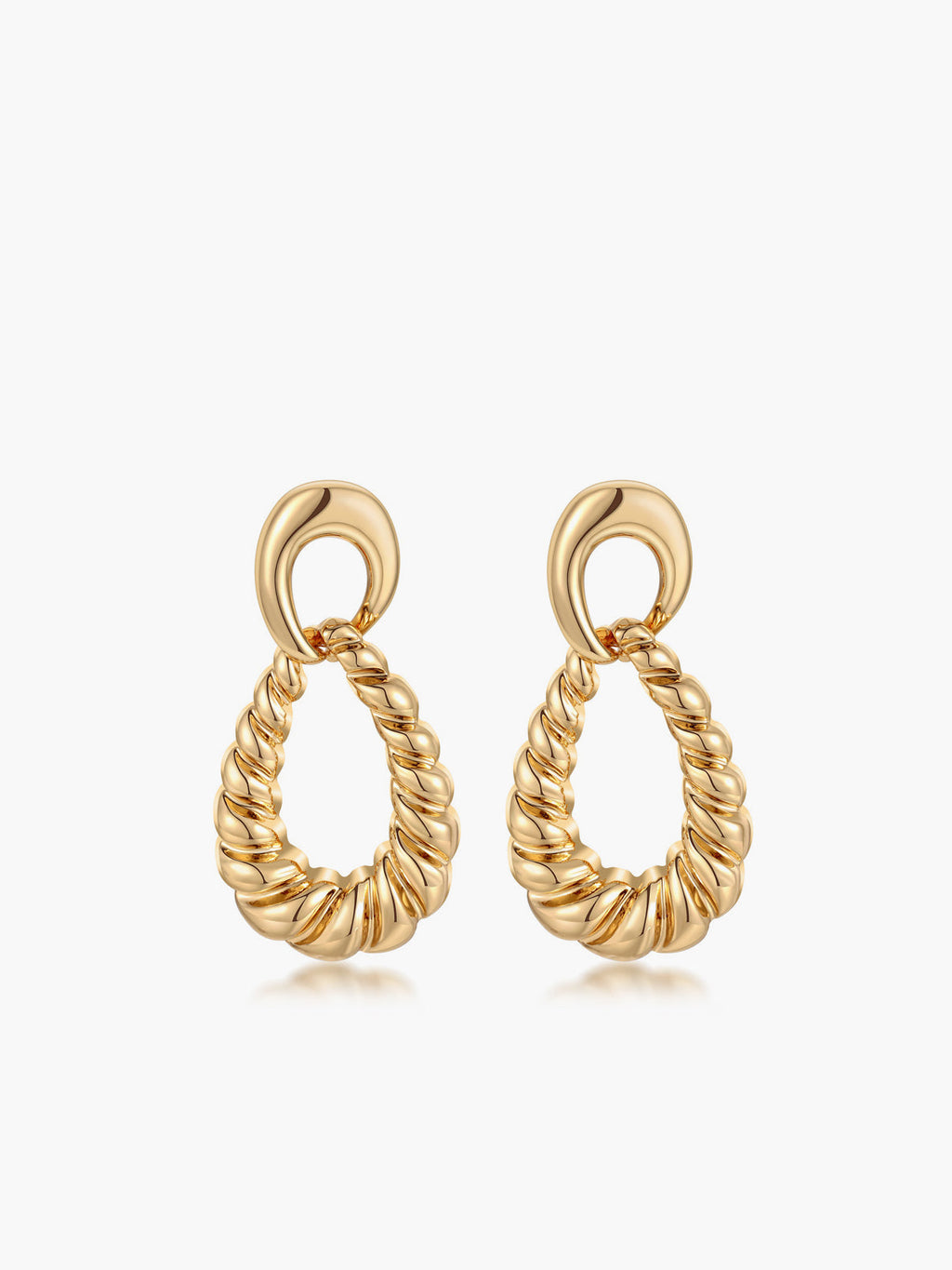 Twisted Doorknocker Drop Earrings — Svelte Chic