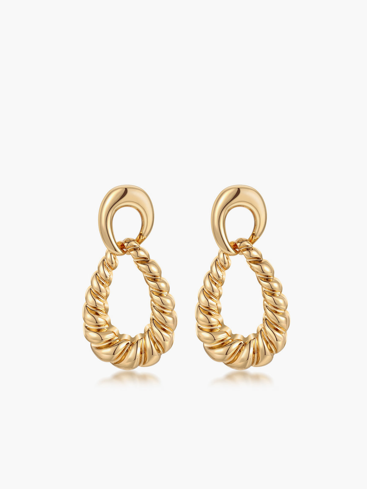 Twisted Doorknocker Drop Earrings — Svelte Chic