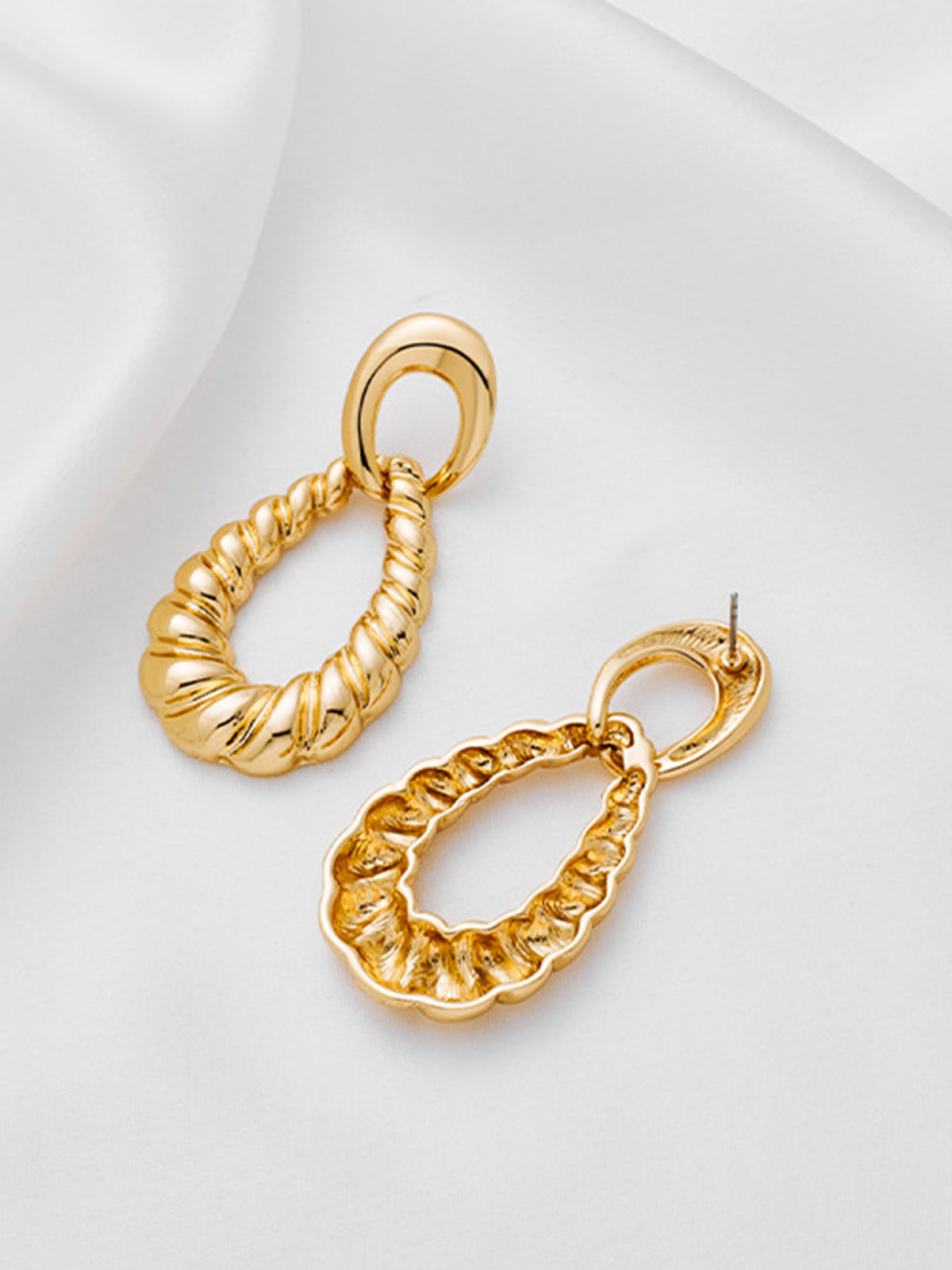 Twisted Doorknocker Drop Earrings — Svelte Chic