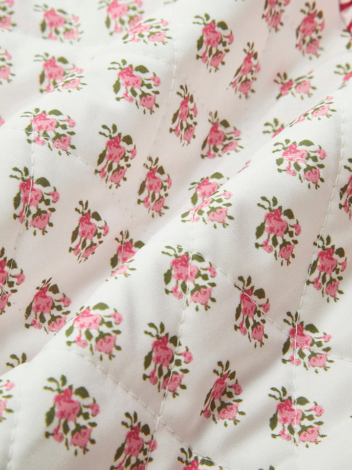 Двустранно зимно палто с флорални шарки 