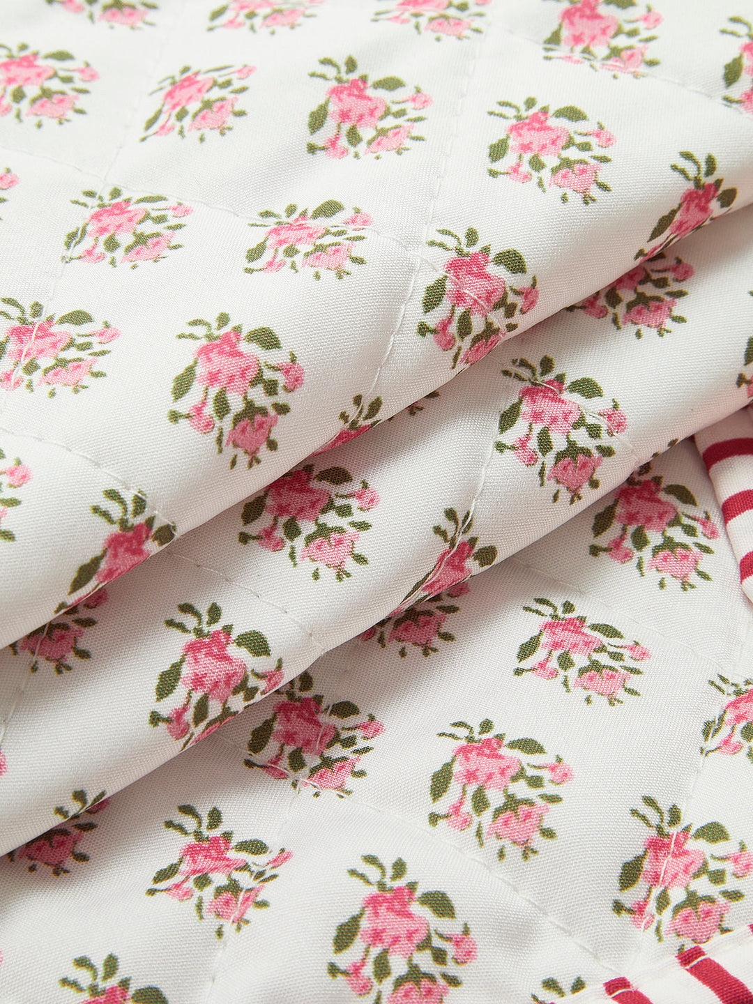 Двустранно зимно палто с флорални шарки 