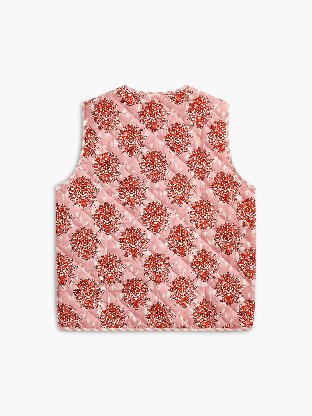 Floral Print Tie Front Vest — Svelte Chic