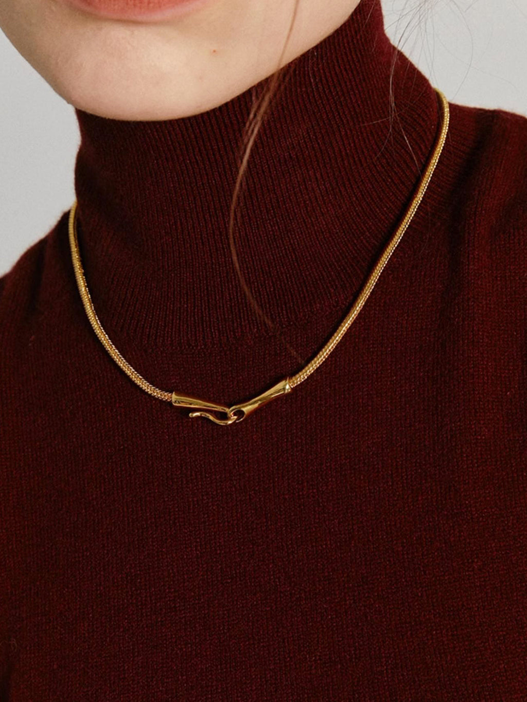 Snake Chain Necklace, 42 cm in Gold — Svelte Chic