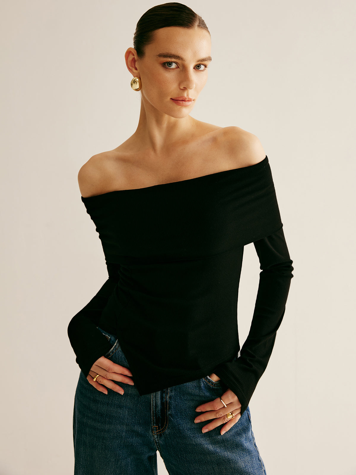 One Shoulder Asymmetric Blouse — Svelte Chic