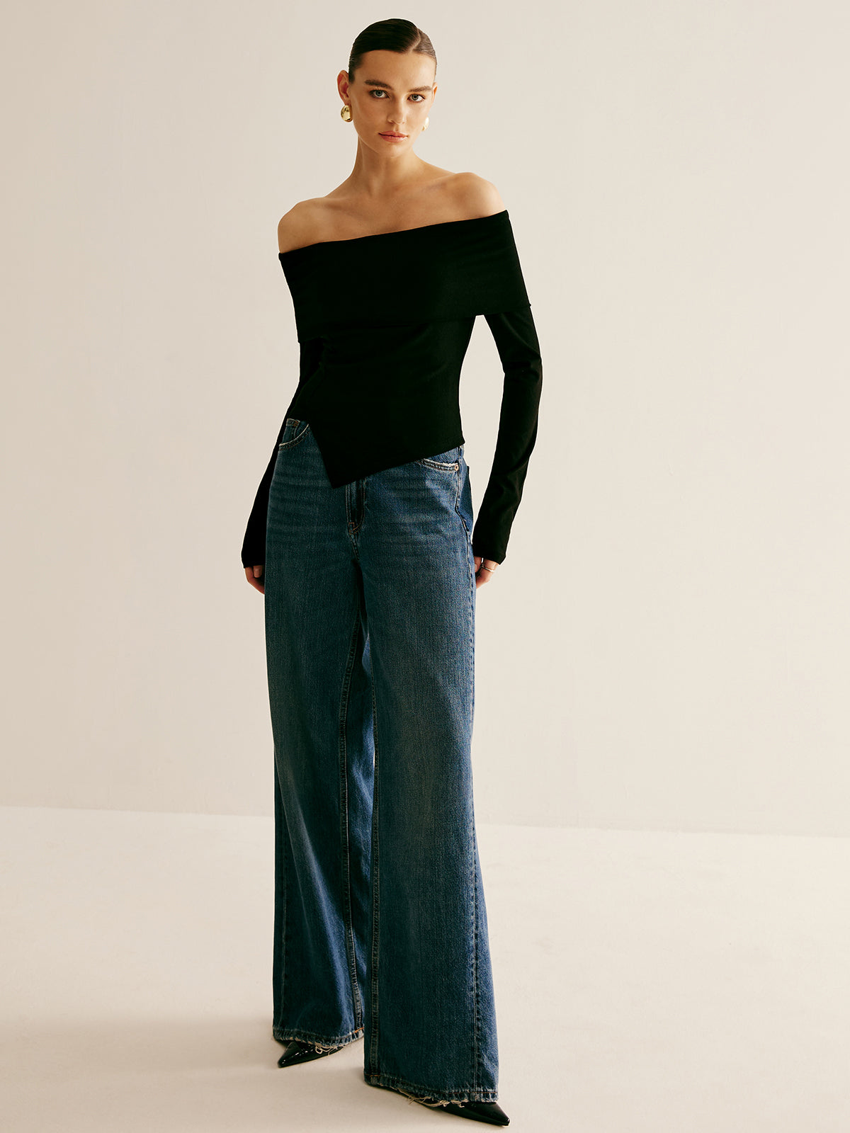 One Shoulder Asymmetric Blouse — Svelte Chic