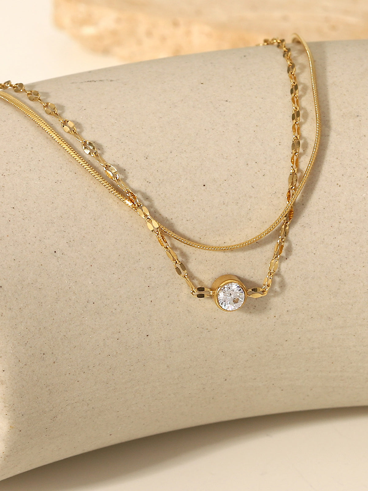 Double Chain Rhinestone Bracelet — Svelte Chic