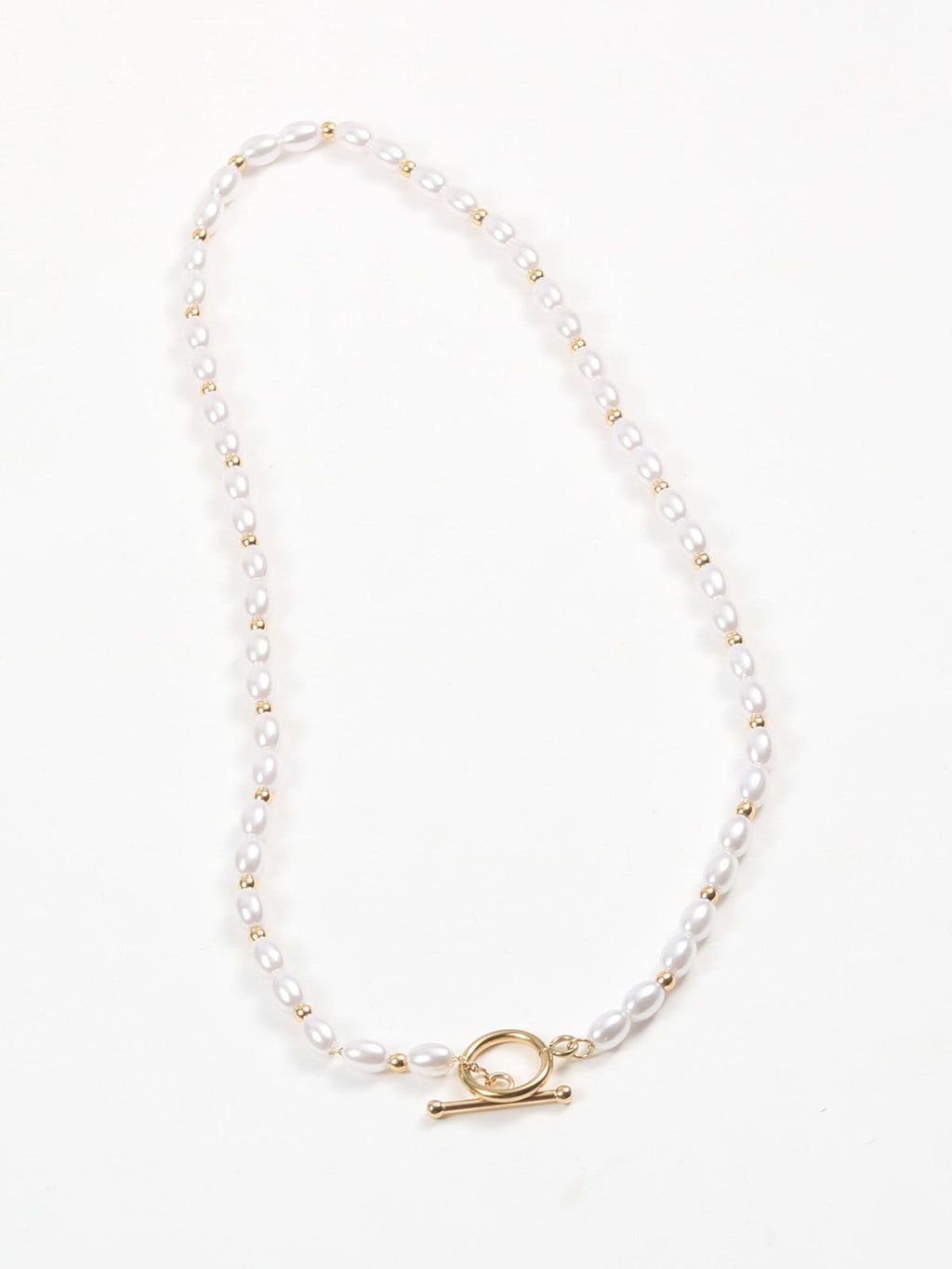 Romance Pearl Lariat Necklace in Gold — Svelte Chic