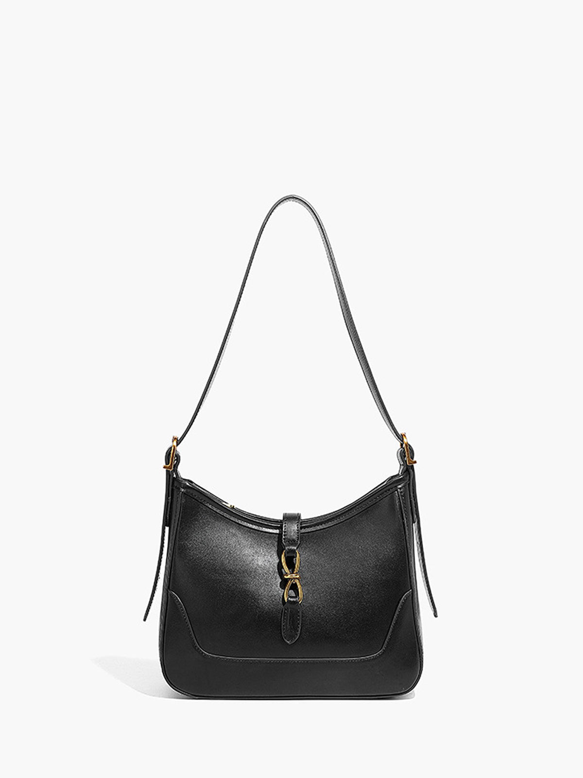 Magnetic Closure Shoulder Bag in Black — Svelte Chic