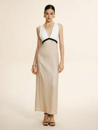 Patçwork Bağcıklı Elbise