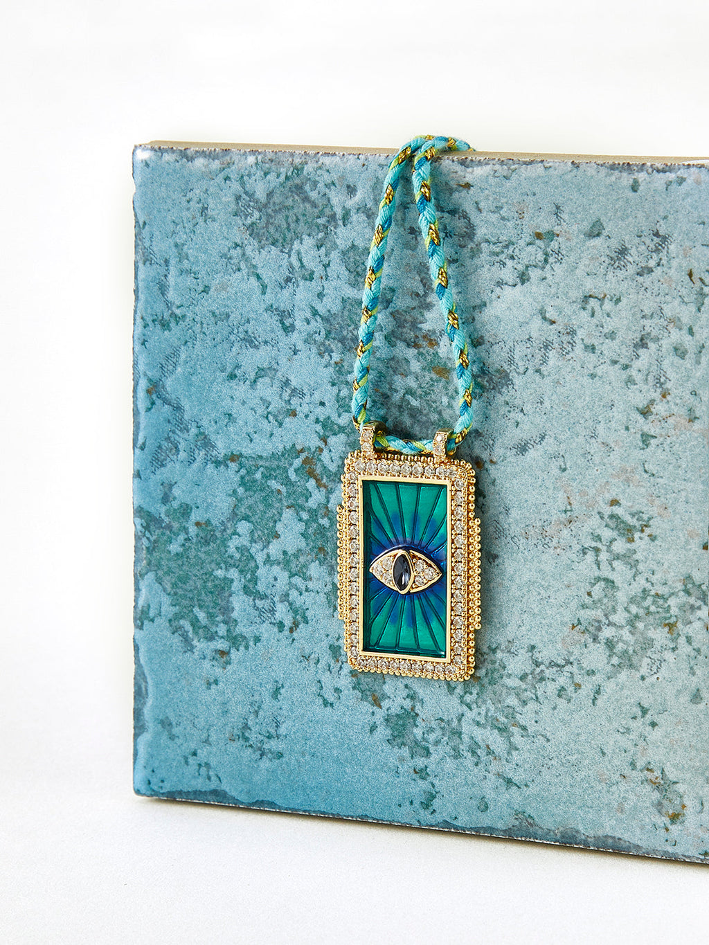 Evil Eye Pendant Necklace in Blue — Svelte Chic