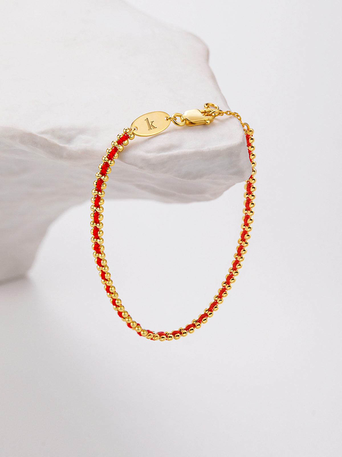 Red String Charm Bracelet in Red — Svelte Chic