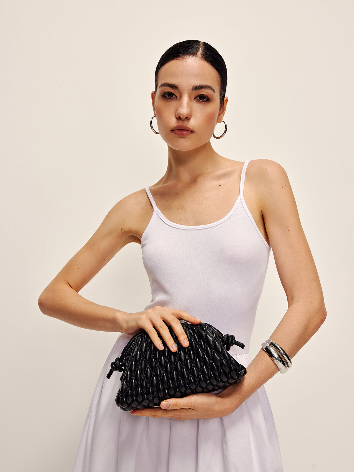 Rhombus Quilted Shoulder Bag — Svelte Chic