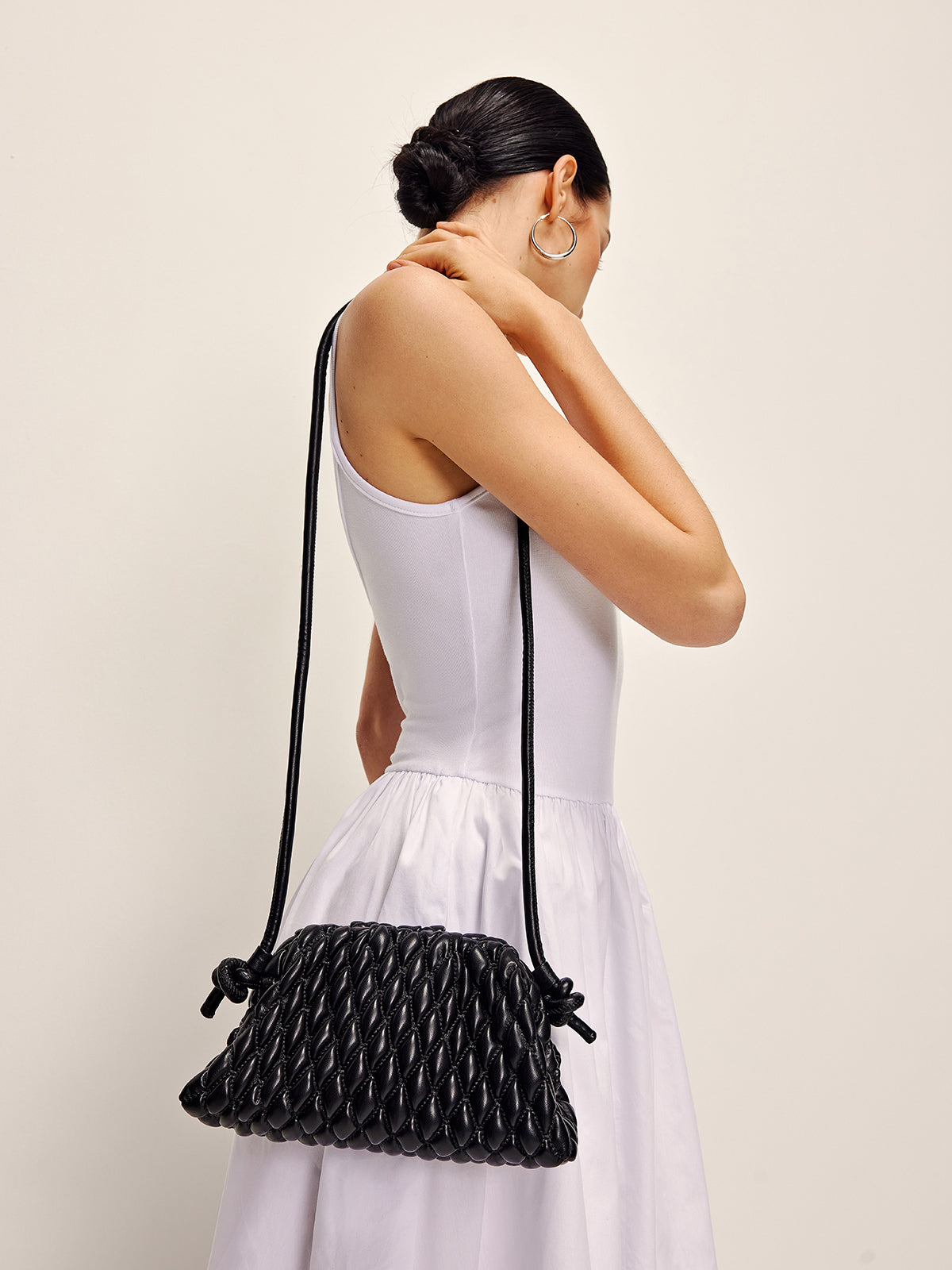 Rhombus Quilted Shoulder Bag — Svelte Chic