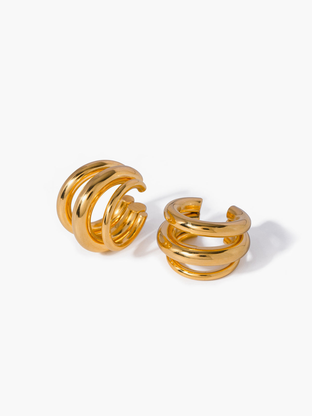 Triple Layer Chunky Hoop Ear Cuff — Svelte Chic