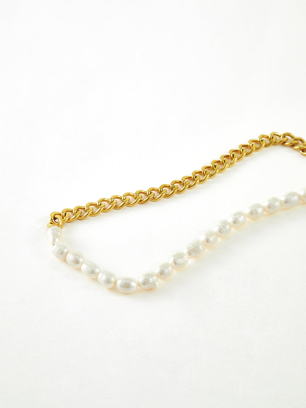 Pearl Chunky Chain Lariat Necklace — Svelte Chic