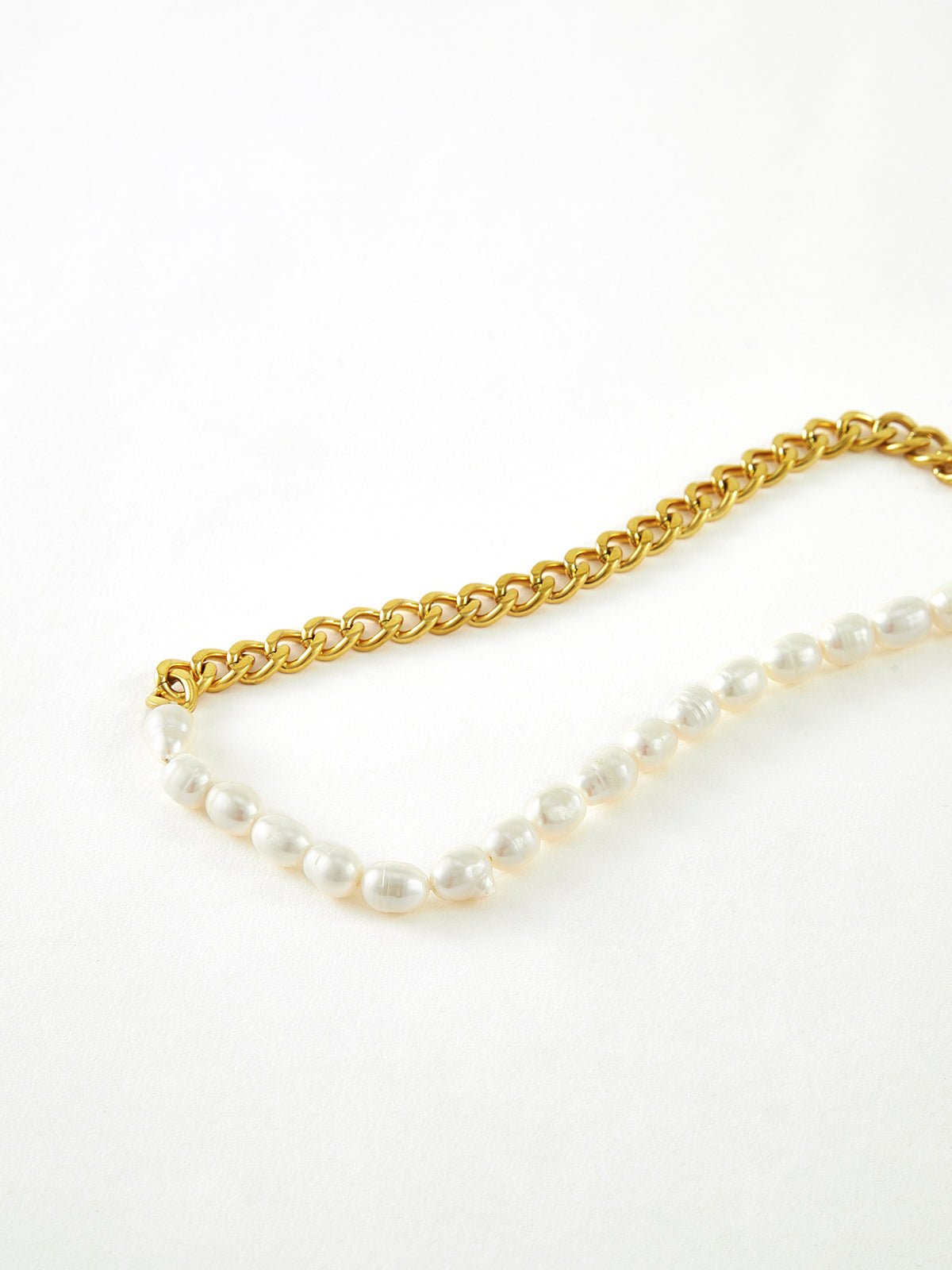 Pearl Chunky Chain Lariat Necklace — Svelte Chic