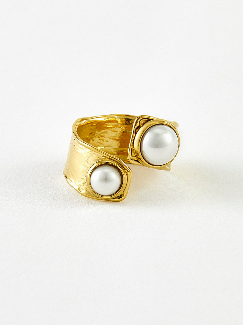 Tunnel Pearl Open Ring — Svelte Chic
