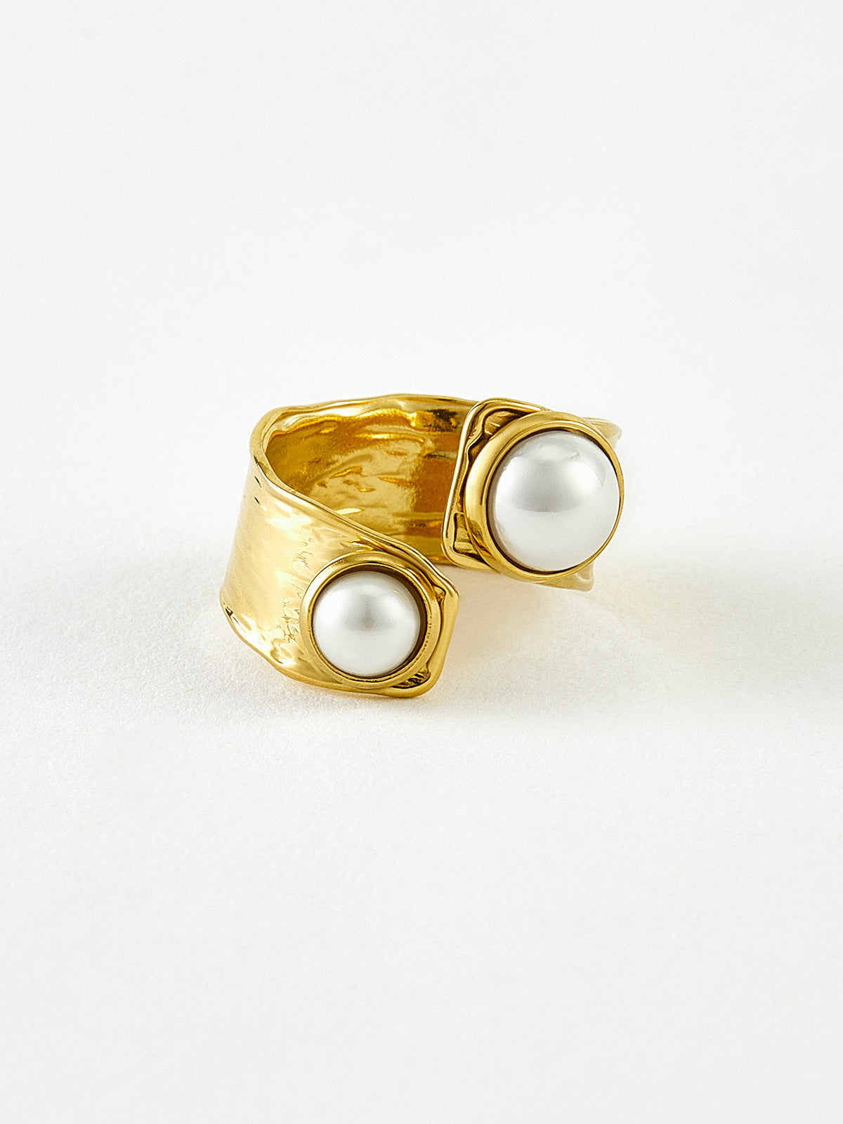 Tunnel Pearl Open Ring — Svelte Chic