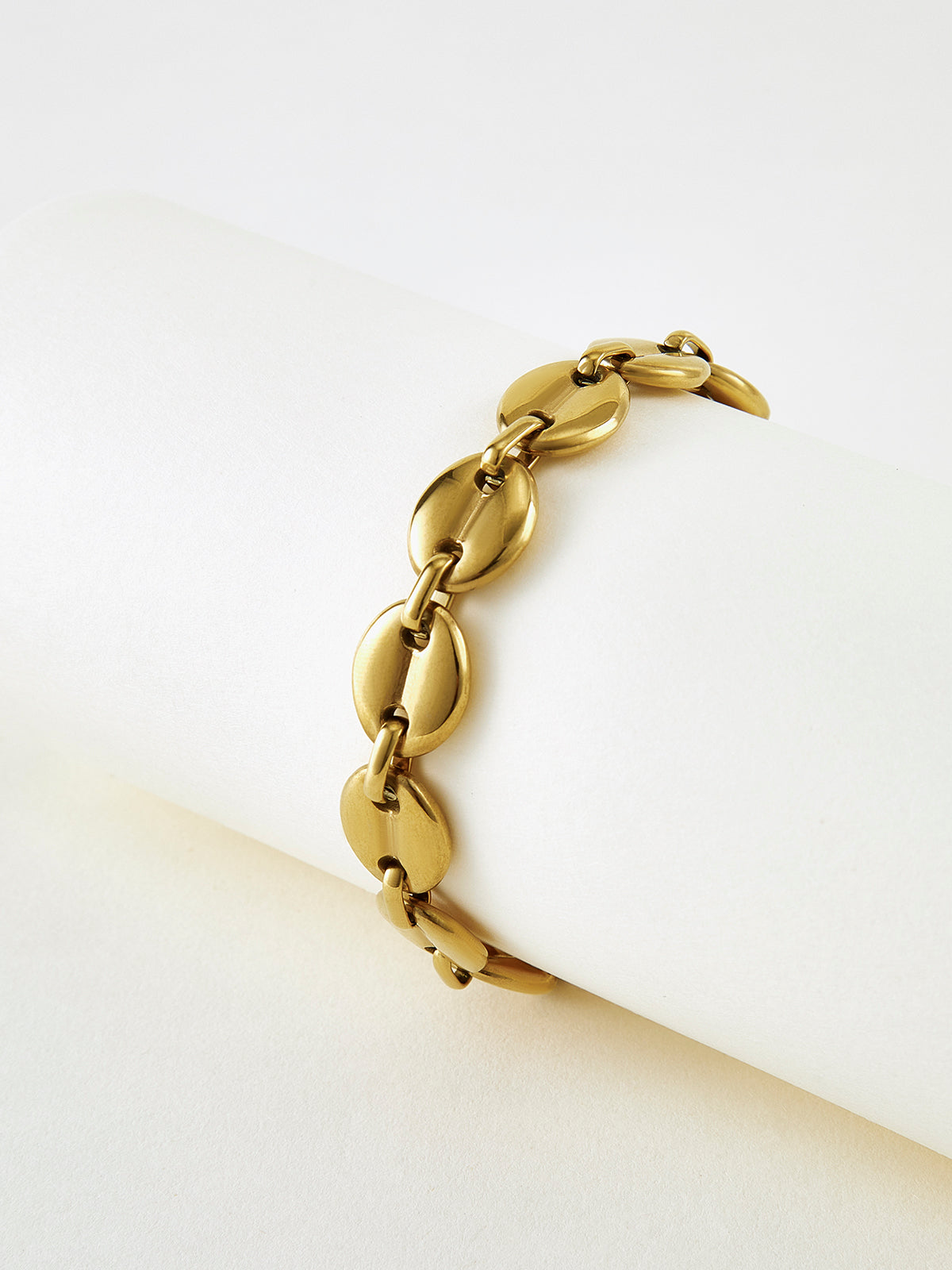Coffee Bean Bracelet in Gold — Svelte Chic