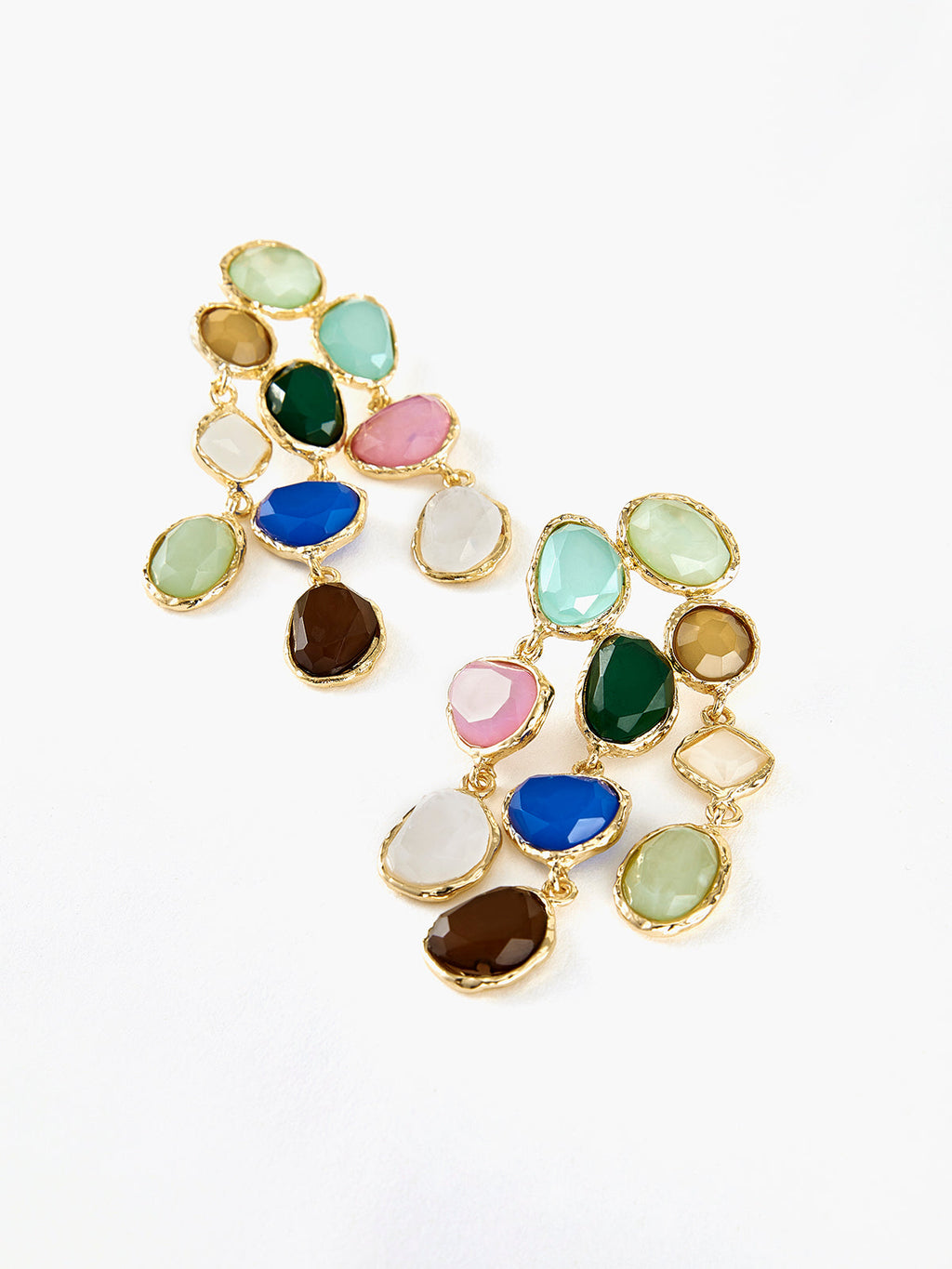 Coloured Crystal Drop Earrings — Svelte Chic