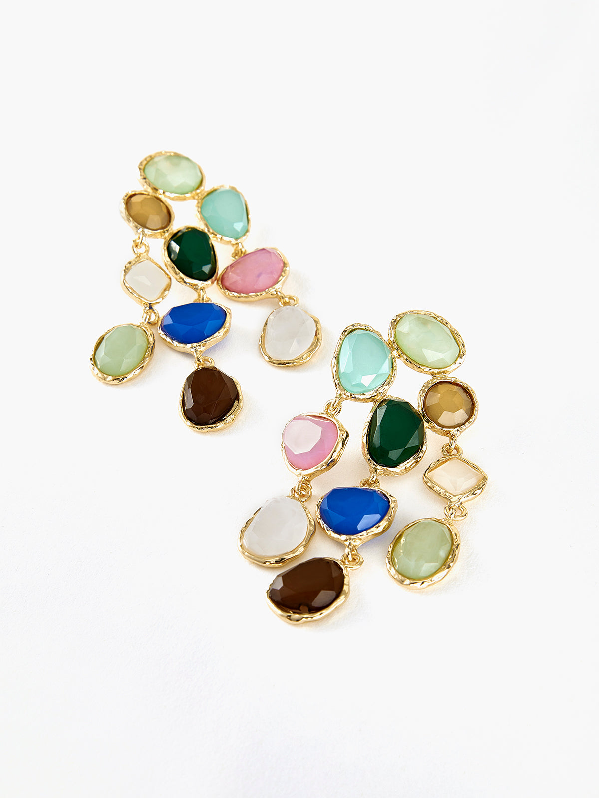 Coloured Crystal Drop Earrings — Svelte Chic