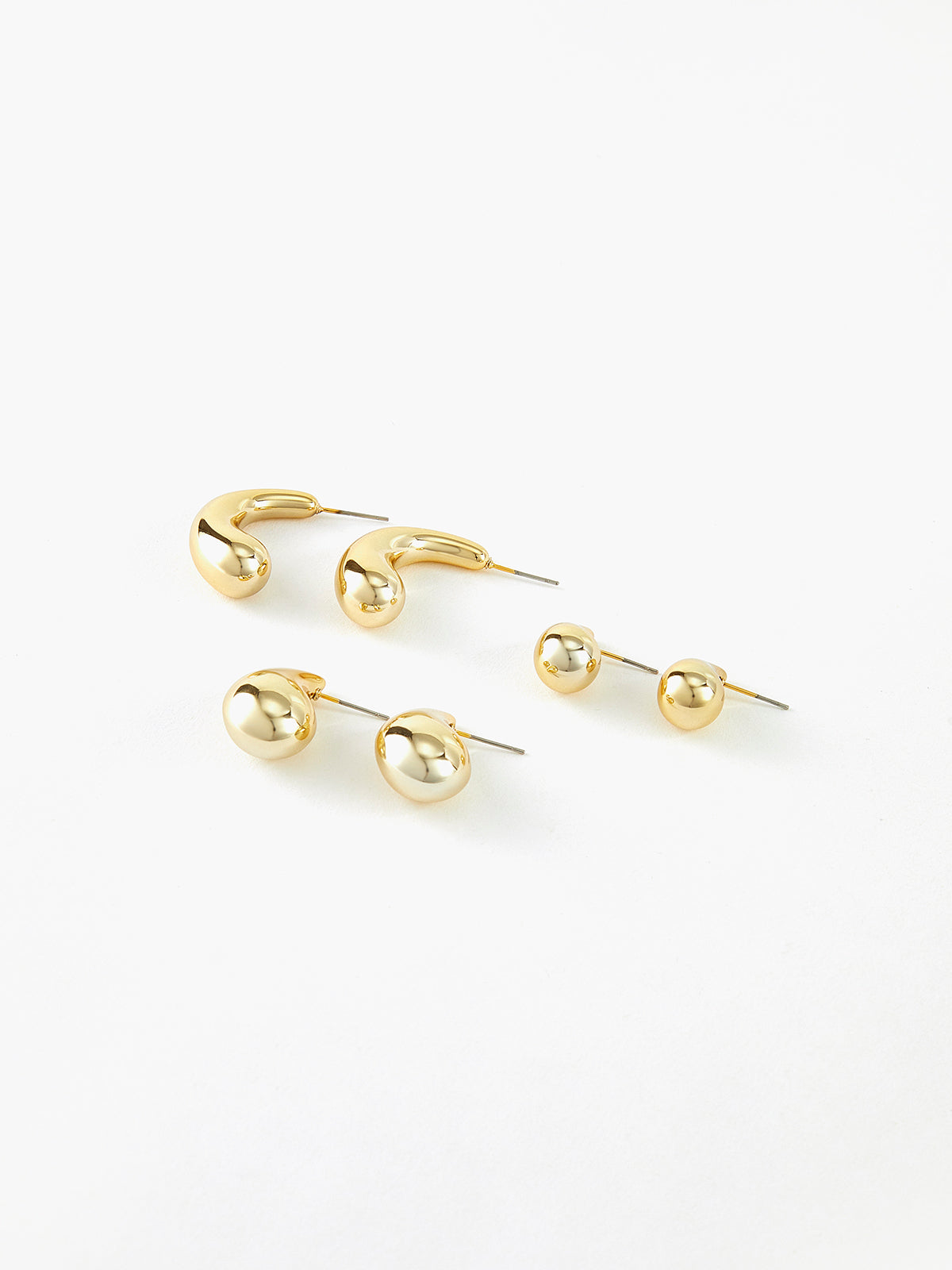 Water Drop Stud Earring Set, 3 Pieces — Svelte Chic