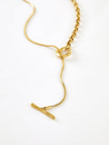 Lariat Y Necklace, 83 cm in Gold — Svelte Chic