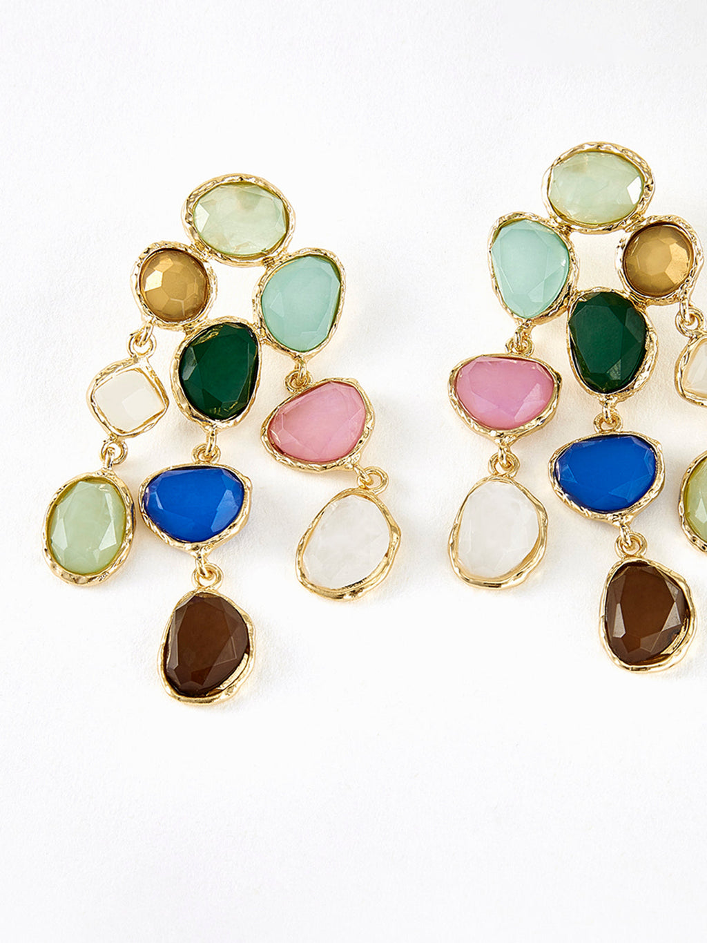 Coloured Crystal Drop Earrings — Svelte Chic