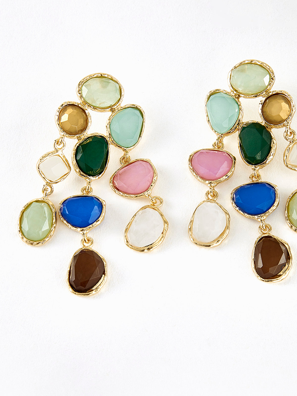 Coloured Crystal Drop Earrings — Svelte Chic