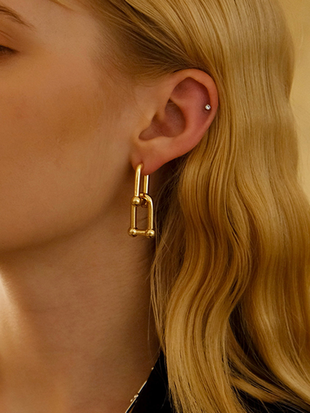 Double U Link Earrings — Svelte Chic