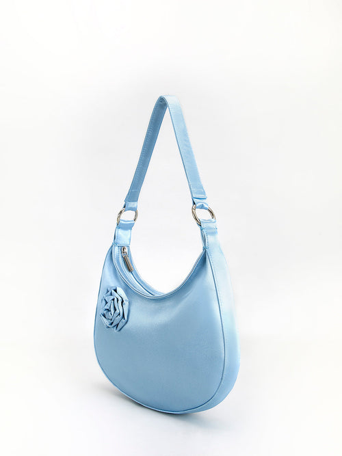 3D Flower Zip Crescent Bag — Svelte Chic