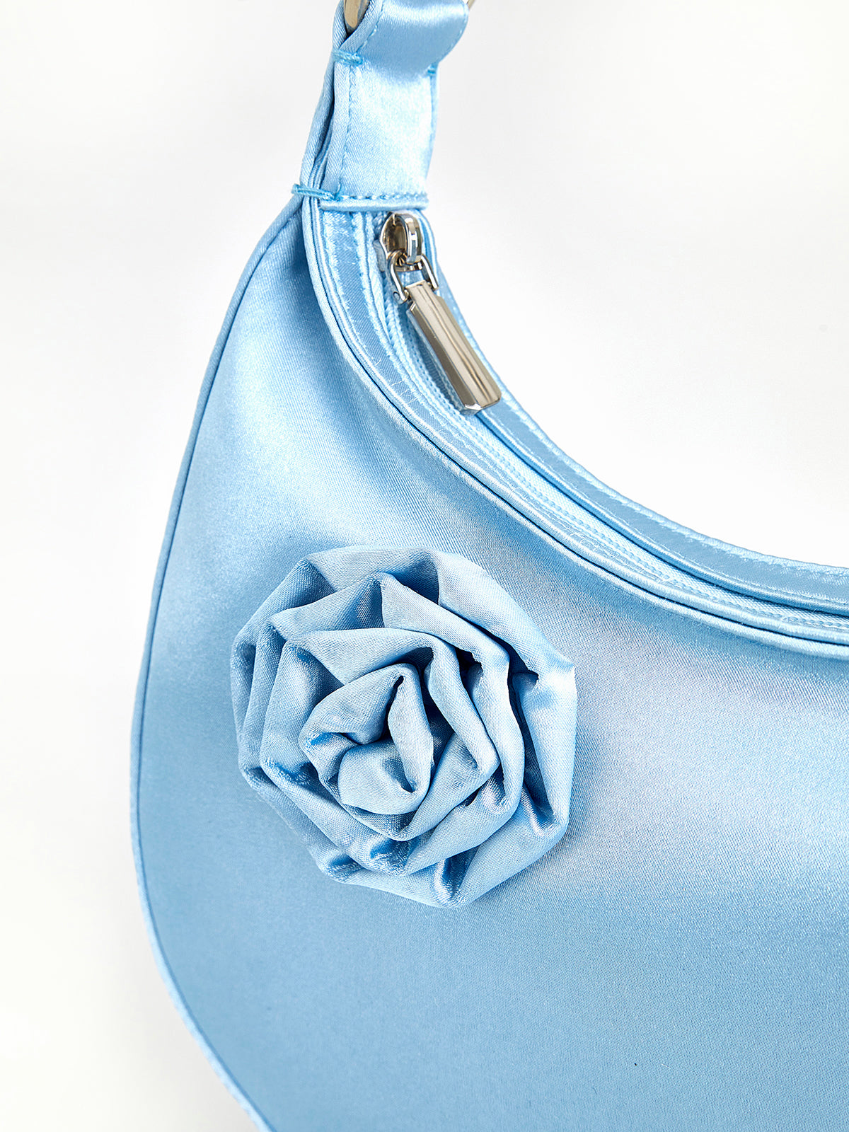 3D Flower Zip Crescent Bag — Svelte Chic