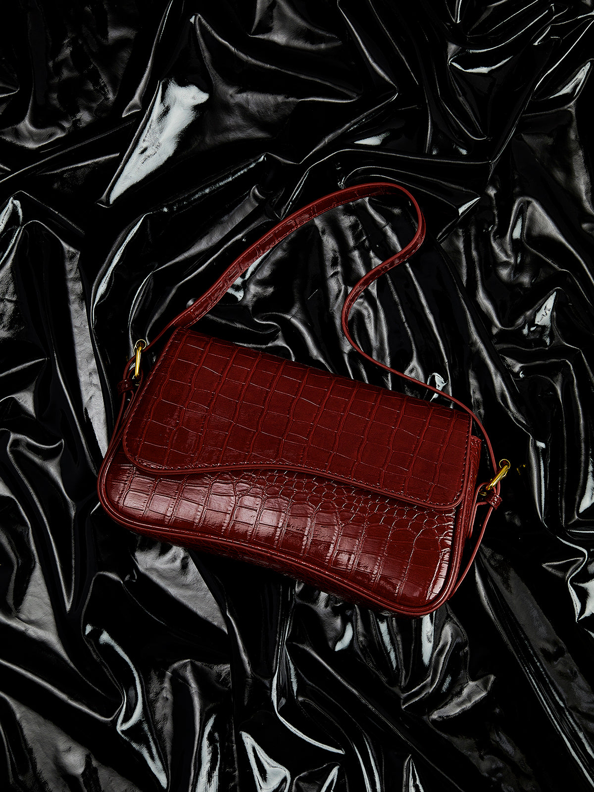 Buckle Check Underarm Bag — Svelte Chic