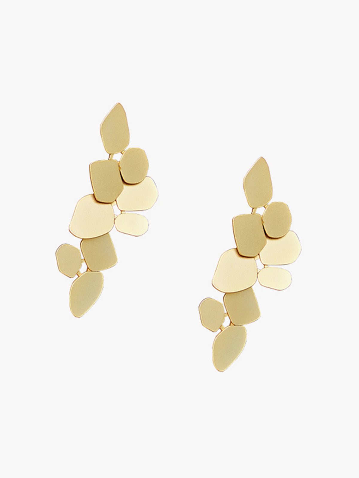 Leaf Panel Drop Earrings — Svelte Chic