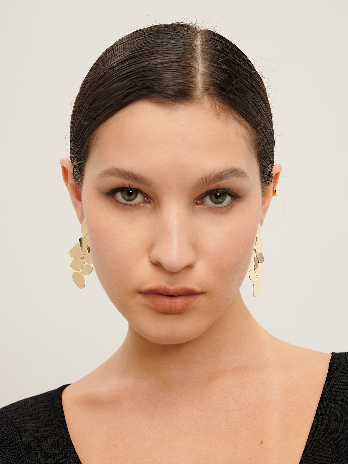 Leaf Panel Drop Earrings — Svelte Chic