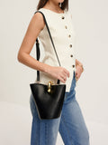 Two-Way Bucket Bag in Black — Svelte Chic