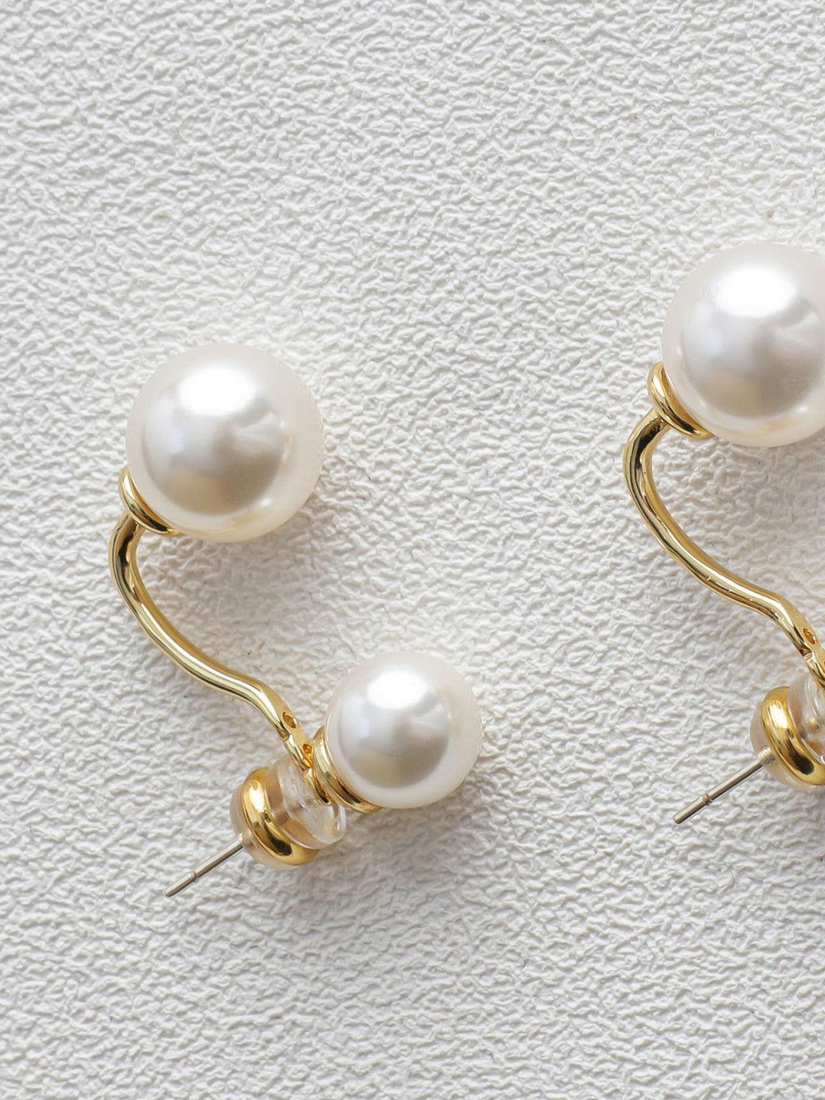 Double Pearl Stud Earrings — Svelte Chic