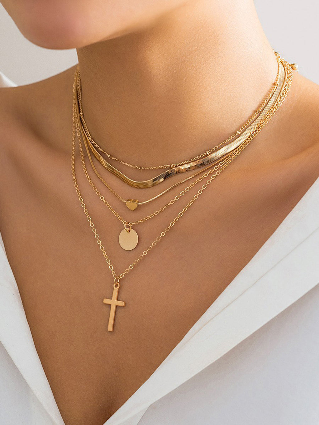 Multi-Layer Stacking Necklace in Gold — Svelte Chic