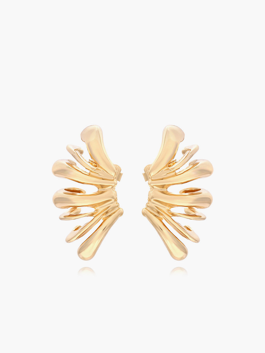 Angel Wing Hoop Earrings in Gold — Svelte Chic