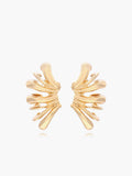 Angel Wing Hoop Earrings in Gold — Svelte Chic