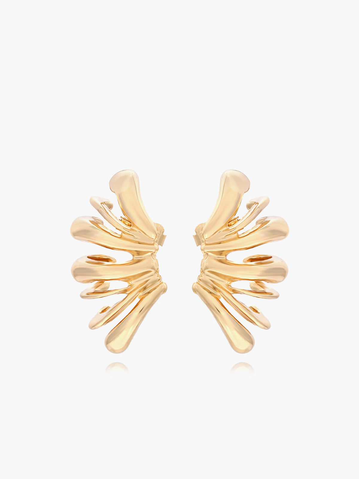Angel Wing Hoop Earrings in Gold — Svelte Chic