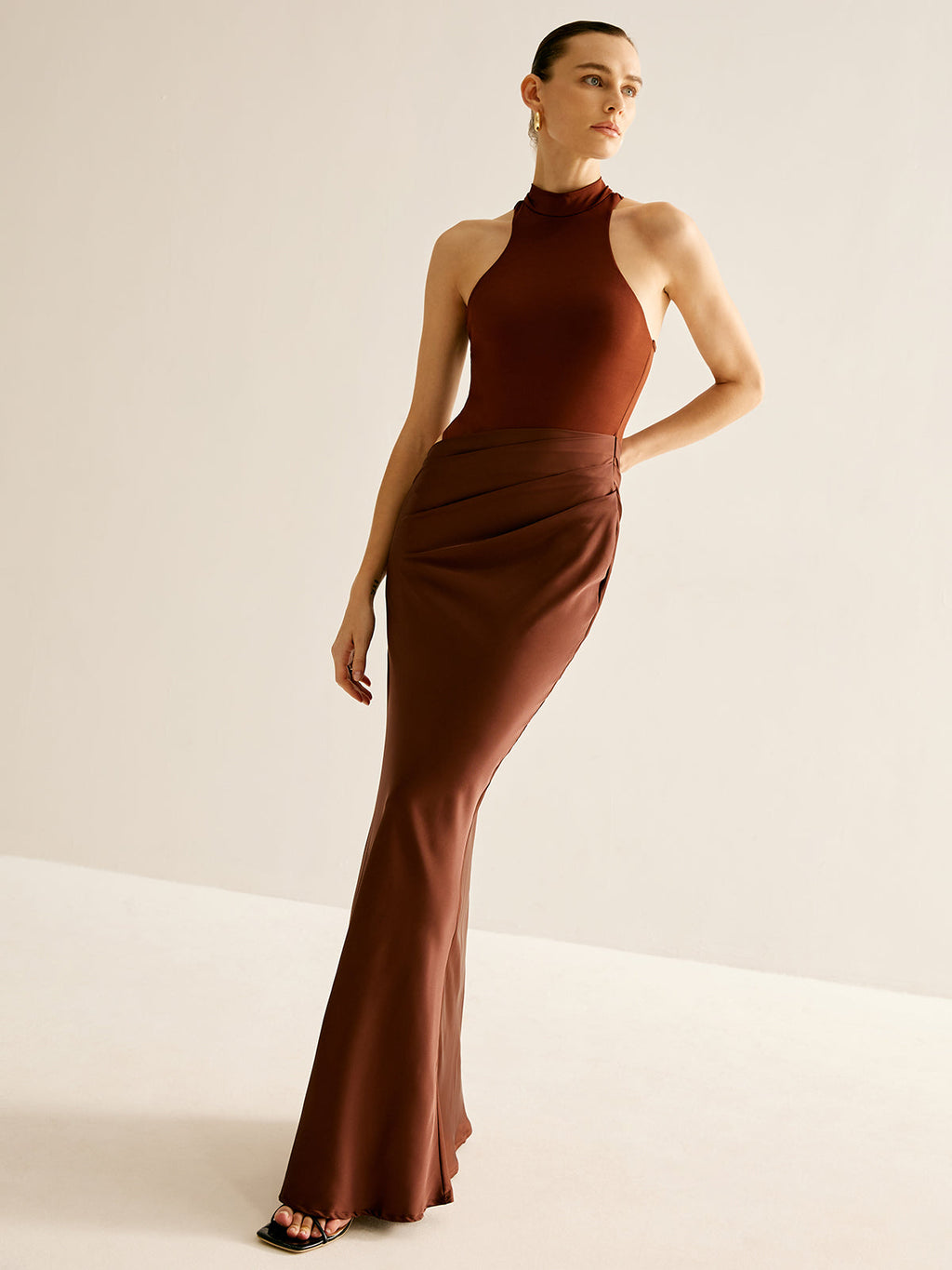 Cutout Panel Maxi Dress — Svelte Chic