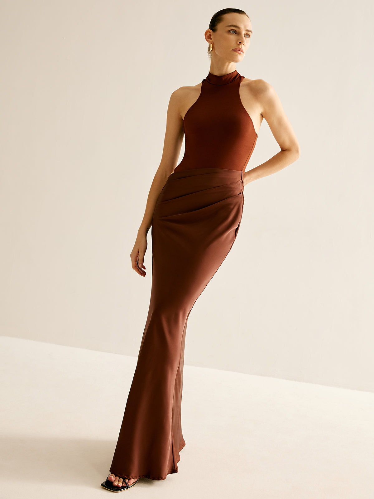 Cutout Panel Maxi Dress — Svelte Chic